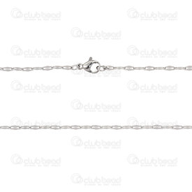 2603-5018-4.5N - Stainless Steel 304 Mirror Cable Chain 2x4.5x0.2mm Necklace 17.5" (45cm) Natural 12pcs 2603-5018-4.5N,Chains,Natural,Mirror Cable,Stainless Steel 304,Mirror Cable,Chain,Necklace,17.5" (45cm),2x4.5x0.2mm,Natural,12pcs,China,montreal, quebec, canada, beads, wholesale