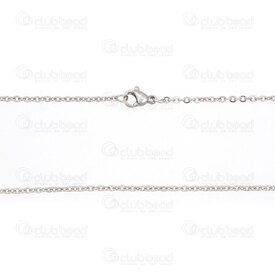 2603-7618-2.5 - Stainless Steel 304 Mirror Cable Chain 2.5x2x0.5mm Necklace 18" (45cm) Natural 10pcs 2603-7618-2.5,Chains,Stainless Steel ,Stainless Steel 304,Mirror Cable,Chain,Necklace,19.5" (49.5cm),2.5x2x0.5mm,Natural,10pcs,China,montreal, quebec, canada, beads, wholesale