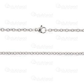 2603-7618-3NH - Stainless Steel Cable Chain 4x3x0.7mm Hammered Design 18" Necklace Natural 10 pcs 2603-7618-3NH,Chains,montreal, quebec, canada, beads, wholesale