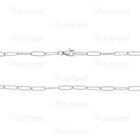 2603-9518-3.5N - Acier Inoxydable Chaine Trombone 11.5x3.5x0.8mm Soude Collier 18po (45cm) Naturel 5pcs 2603-9518-3.5N,Chaînes,Par styles,Trombone,montreal, quebec, canada, beads, wholesale
