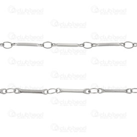 2605-0405-1N - Acier Inoxydable 304 Chaine a Barre 1x12mm Soude Naturel Rouleau 5m 2605-0405-1N,ACIER INOXYDABLE,montreal, quebec, canada, beads, wholesale