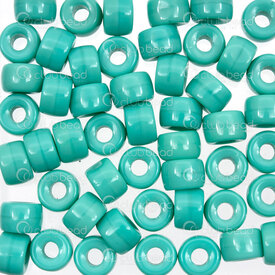 2781-4737 - Glass Bead Crowbead Donut 9mm Opaque Turquoise 3mm Hole 50pcs Czech Republic 2781-4737,glass beads 3mm,montreal, quebec, canada, beads, wholesale