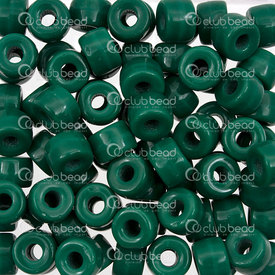 2781-4741 - Glass Bead Crowbead Donut 9mm Opaque Green 3mm Hole 50pcs Czech Republic 2781-4741,Beads,Crowbeads,Glass,montreal, quebec, canada, beads, wholesale
