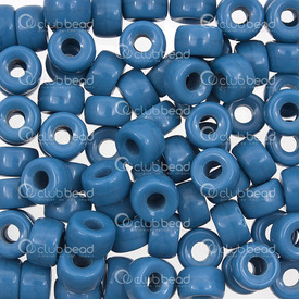 2781-4747 - Glass Bead Crowbead Donut 9mm Opaque Blue 3mm Hole 50pcs Czech Republic 2781-4747,Beads,Crowbeads,Bead,Crowbead,Glass,Glass,9MM,Donut,Blue,Opaque,3mm Hole,Czech Republic,50pcs,montreal, quebec, canada, beads, wholesale