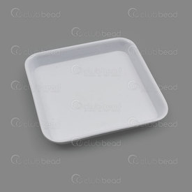2801-0020-01 - Ceramic Tray Square 14x14x2cm White 1pc 2801-0020-01,Weaving,Weaving tools,Trays,montreal, quebec, canada, beads, wholesale