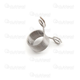 2801-0023 - Metal Colled strand clip Bead Stopper 17x11cm Nickel 1pc 2801-0023,Tools and accessories,Bead stoppers,montreal, quebec, canada, beads, wholesale