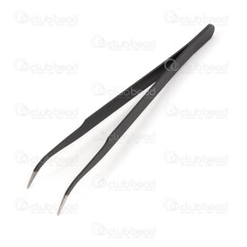 2801-0029 - Stainless steel Tweezer Bent Anti Static 11.5cm Natural 1pc 2801-0029,Weaving,Weaving tools,montreal, quebec, canada, beads, wholesale