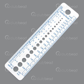 2801-0033 - Plastic Knitting Gauge Round (2.0mm to 10mm) Ruller (1cm to 14cm) 1pc 2801-0033,Tools and accessories,Measuring tools,montreal, quebec, canada, beads, wholesale