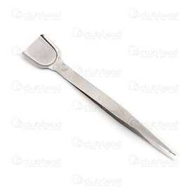 2801-0035 - Stainless steel Tweezer 16cm with shovel 2.5cm 1pc 2801-0035,Weaving,Weaving tools,montreal, quebec, canada, beads, wholesale