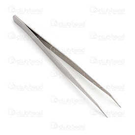 2801-0115 - Stainless Steel Tweezer Bent 16cm Extra Thin Head Natural 1pc 2801-0115,Tools and accessories,montreal, quebec, canada, beads, wholesale
