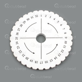 2801-0233-0315 - Disque de Tissage 15cm Rond 32 Style Kumihimo 1pc 2801-0233-0315,kumihimo,montreal, quebec, canada, beads, wholesale