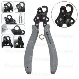 2801-0303 - NET PRICE 1-step Looper Wire Looping Pliers 1.5mm For Wire 26-18g 1pc Taiwan 2801-0303,Tools and accessories,Pliers,Wire Looping,Pliers,1.5MM,For Wire 26-18g,1pc,Taiwan,1-step Looper,montreal, quebec, canada, beads, wholesale