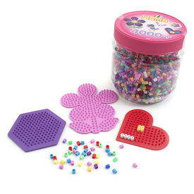 *3001-0041-01 - Perles Hama 3 Plaques (Hexagone, Cœur, Fleur) 1pc Danemark *3001-0041-01,montreal, quebec, canada, beads, wholesale