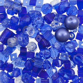 *3001-2015-003 - Bille Assortiment Bleu Royal 1 Fiole Le contenu peut varier *3001-2015-003,Billes,montreal, quebec, canada, beads, wholesale