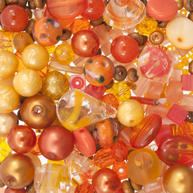 *3001-2015-015 - Bille Assortiment Orange 1 Fiole Le contenu peut varier *3001-2015-015,Billes,Ensembles assorties,montreal, quebec, canada, beads, wholesale