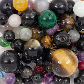 3002-1112-03 - Natural Semi Precious Stone Bead Assorted Stone-Size-Shape 1bag 100gr 3002-1112-03,Beads,Assorted Kits,montreal, quebec, canada, beads, wholesale