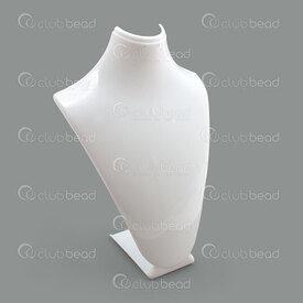 4001-0003-31 - Acrylic Bust Display for Earrings and Necklace 31x22x12cm White  1pc 4001-0003-31,nes,Acrylic,Acrylic,Bust Display,for Earrings and Necklace,31x22x12cm,White,China,1pc,montreal, quebec, canada, beads, wholesale