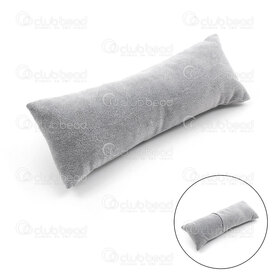 4001-0005-GY - Velvet Cushion Display For Bracelets 27x9x7cm Grey  1pc 4001-0005-GY,4001-,Velvet,Cushion Display,For Bracelets,27x9x7cm,Grey,China,1pc,montreal, quebec, canada, beads, wholesale