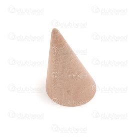 4001-0013-W - Wood Ring Display Cone 50x30mm Natural  1pc 4001-0013-W,Displays,For rings,Wood,Ring Display,Cone,50x30mm,Natural,China,1pc,montreal, quebec, canada, beads, wholesale