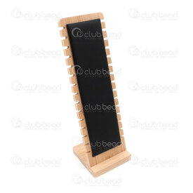 4001-0015-BK - Bambou Présentoir à 12 Rangées Pour Bracelets et Colliers 27x10x9cm Naturel avec Bande PU Noir 1pc 4001-0015-BK,Présentoirs,Bambou,12 Row Display,For Bracelets and Necklaces,27x10x9cm,Natural with Black PU Stripe,Chine,1pc,montreal, quebec, canada, beads, wholesale