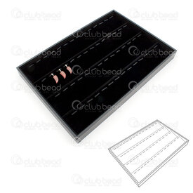 4001-0132-01 - Velvet Plate 56 pendant display 35x24x3cm Black 4001-0132-01,Displays,Plates,montreal, quebec, canada, beads, wholesale
