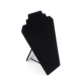 4001-0141 - Velours Présentoir Buste Plat pour Collier 2 Rangs 22x32cm Noir 1pc 4001-0141,Présentoirs,À collier,Noir,Velours,Flat Bust Display,for Necklace 2 Rows,22x32cm,Noir,Chine,1pc,montreal, quebec, canada, beads, wholesale