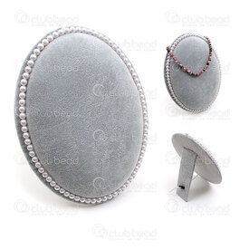 4001-0185-GY - Velvet Soft Pin-On Display White Acrylic Pearls Border 29x22x3cm Grey  1pc 4001-0185-GY,Grey,Velvet,Soft Pin-On Display,White Acrylic Pearls Border,29x22x3cm,Grey,China,1pc,montreal, quebec, canada, beads, wholesale