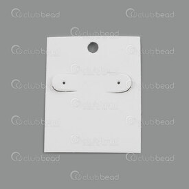 4001-0207 - Plastic Hanging Earring Card White 50x60mm 200pcs 4001-0207,Packaging products,Earrings cards,Plastic,Plastic,Hanging Earring Card,White,50X60MM,200pcs,China,montreal, quebec, canada, beads, wholesale