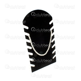 4001-0211 - Velvet Flat Necklace Display 7 Rows 19X35.5cm Black  1pc 4001-0211,nes,Velvet,Velvet,Flat Necklace Display,7 Rows,19X35.5cm,Black,China,1pc,montreal, quebec, canada, beads, wholesale
