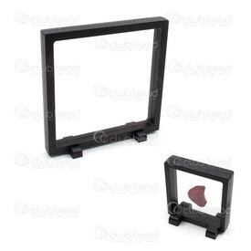 4001-0215-07 - Plastic suspend display, outer:18x18x2cm, inner: 15x15cm Black with two stand 1pc 4001-0215-07,Displays,montreal, quebec, canada, beads, wholesale