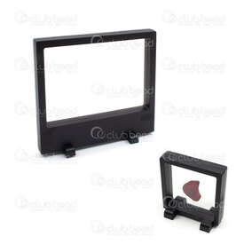 4001-0215-09 - Plastic suspend display, outer:18x20x2cm, inner: 12x17cm, Black with two stand 1pc 4001-0215-09,Displays,montreal, quebec, canada, beads, wholesale