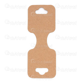 4001-0229-09 - Carte Crochet a Bijoux Carton Ecologique sans ecriture 9x3cm Naturel 50pcs 4001-0229-09,Présentoirs,montreal, quebec, canada, beads, wholesale