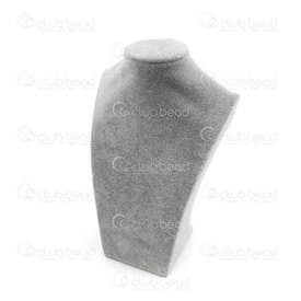 4001-0231-GY - Velvet Bust Display for Necklace 30x19x10cm Grey  1pc 4001-0231-GY,Displays,For necklace,Velvet,Bust Display,for Necklace,30x19x10cm,Grey,China,1pc,montreal, quebec, canada, beads, wholesale