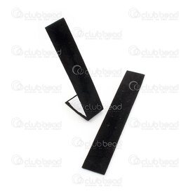 4001-0241-BLK - Velvet Display Earring stand 21.5x3.5cm Bendable Black (12 pairs) 1pc 4001-0241-BLK,Displays,montreal, quebec, canada, beads, wholesale