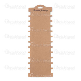 4001-0407 - Cardboard Bracelet-Necklace Ecological card hanging board 12 hooks 29x10cm natural 20pcs 4001-0407,4001-,montreal, quebec, canada, beads, wholesale