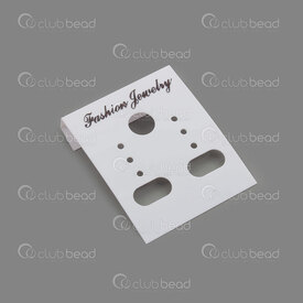 4001-0409-WH - Plastic Hanging Earring Card 3 Pairs White 30x37mm 100pcs 4001-0409-WH,Packaging products,Earrings cards,Plastic,Plastic,Hanging Earring Card,3 Pairs,White,30x37mm,100pcs,China,montreal, quebec, canada, beads, wholesale