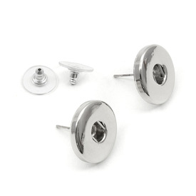 4005-0710-001WH - Snap! Metal Base for Snap Earrings Round 19MM Nickel 2pcs  Off Price Policy 4005-0710-001WH,4005-,montreal, quebec, canada, beads, wholesale