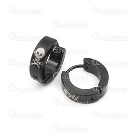 4007-0101-34-1 - Earring Stainless Steel Black 4x13mm 1 Pair  Limited Quantity With Skull 4007-0101-34-1,Stainless Steel,Finished Jewelry,4x13mm,Earring,Stainless Steel,Black,4x13mm,1 Pair,China,Limited Quantity,With Skull,montreal, quebec, canada, beads, wholesale
