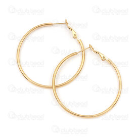 4007-0101-5545GL - Stainless Steel 304 Leverback Hoop Earring 2x45mm Gold Plated 4pcs (2pair) 4007-0101-5545GL,montreal, quebec, canada, beads, wholesale