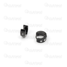 4007-0102-133BK - Stainless steel earring Rhinestone (2) 10x4mm Black 1 pair 4007-0102-133BK,montreal, quebec, canada, beads, wholesale