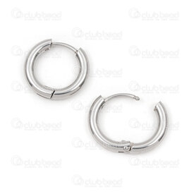 4007-0102-1591 - Acier Inoxydable 304 Boucle d'Oreille a Levier Rond 15x2.5mm Lisse Naturel 10pcs (5paires) 4007-0102-1591,le,montreal, quebec, canada, beads, wholesale