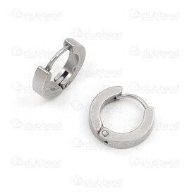 4007-0102-201 - Stainless Steel Earring Ring 13x3mm Natural 10pcs (5 pairs) 4007-0102-201,Finished jewelry,Stainless steel,montreal, quebec, canada, beads, wholesale