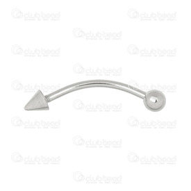 4007-0102-21 - Barre de Piercing Acier inoxydable 316L Courbé 10pcs Avec Pointe 4007-0102-21,Piercing Stud,Stainless Steel 316L,Curved,With Tip and Ball,10pcs,Chine,montreal, quebec, canada, beads, wholesale