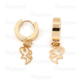 4007-0102-219GL - Stainles Steel 304 Earring Leverback 3x11mm Round dog gold 1 pair china 4007-0102-219GL,dog,montreal, quebec, canada, beads, wholesale
