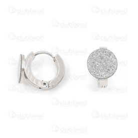 4007-0102-233 - Stainles Steel Earring Leverback 2x9 with sandust round plate 1pair china 4007-0102-233,Finished jewelry,Stainless steel,montreal, quebec, canada, beads, wholesale
