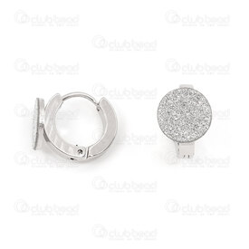 4007-0102-233 - Stainles Steel 304 Earring Leverback 3x14mm Round with sandust round plate 1pair china 4007-0102-233,poussiere,montreal, quebec, canada, beads, wholesale