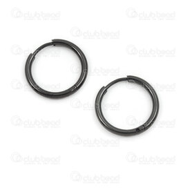 4007-0102-307-BK - Stainless Steel Earring Leverback Round 2x18mm Black 8pcs (4pairs) 4007-0102-307-BK,Finished jewelry,montreal, quebec, canada, beads, wholesale
