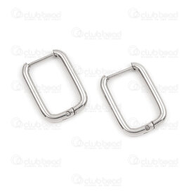 4007-0103-107 - Stainless Steel 304 Earring Leverback Hoop Rectangle 17.5x12.5x2mm Natural 10pcs (5pairs) 4007-0103-107,montreal, quebec, canada, beads, wholesale
