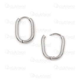 4007-0103-109 - Acier Inoxydable 304 Boucle d'Oreille Anneau a Levier Oval 15x11x2mm Naturel 10pcs (5pairs) 4007-0103-109,Bijoux finis,En acier inoxydable,montreal, quebec, canada, beads, wholesale