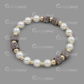 4007-0211-113 - Acier Inoxydable Bracelet avec Bille Pandora Or-Mauve 1 pc 4007-0211-113,4007-0211,montreal, quebec, canada, beads, wholesale